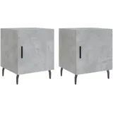 vidaXL Nachtschrank 2 Stk. 40 x 40 x 50 cm Betongrau