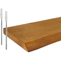 Relaxdays Wandregal 100 x 3 x 22 cm Braun