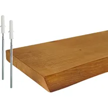 Relaxdays Wandregal 100 x 3 x 22 cm Braun