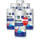 6 x 1 kg BAYZID® Chlor Multitabs 5 in 1-200g Tabs Multi Chlortabletten mit 5 Phasen Pflegewirkung für Pools - hygienisches & sauberes Wasser