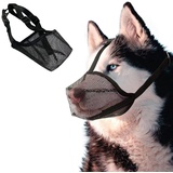 JVHLOV Dog Muzzle for Large Dog, Verhindert Beißen, Bellen und Kauen, Maulkorb Hund mit Mesh und Verstellbare Schlaufe, Maulkorb mit Sicherheitsriemen für Kleine(S)