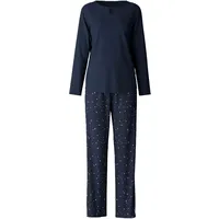 CALIDA Sweet Dreams Schlafanzug, Schlüsselloch-Ausschnitt, für Damen, 488 PEACOAT