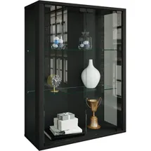 VCM Wandvitrine Glas Udina M 60 x 25 x 0 cm Schwarz