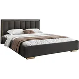 Lukmebel Polsterbett AURELIA mit Bettkasten und Metallgestell 140x200 – Jasmine 96