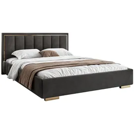 Lukmebel Polsterbett AURELIA mit Bettkasten und Metallgestell 140x200 – Jasmine 96