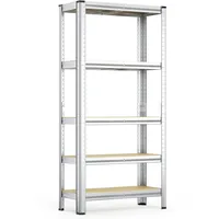 Wiltec Schwerlastregal 90x30x180cm, Gesamtlast 875kg, Steckregal verzinkt aus Stahl,