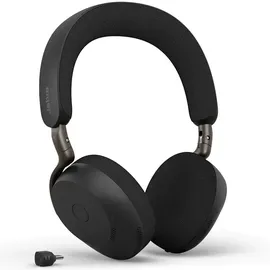 JABRA Evolve3 75 MS Schwarz USB-C mit Ladepad
