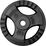 Hantelscheibe Gusseisen Platte Rad Tri-Grip KAWMET 30,5mm 5kg