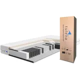 TULENA NOX Taschenfederkern Matratze 90x190 Federkernmatratze H1 + H2 Comfort Plus 22cm hoch Probeschlafen Rollmatratze Wendematratze