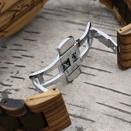 Holzwerk Germany Holzwerk HALLSTADT Designer Digital Analog Uhr mit Datum, schwarz,