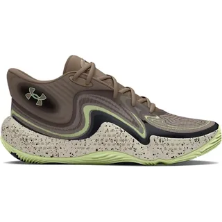 Under Armour Spawn 6 Mid Camo Basketballschuhe 200 - taupe dusk/black/retro green 41