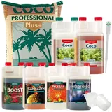 Canna Coco Natural 50 Liter - Blumenerde Substrat Kokoserde Anzuchterde Palmenerde Rindenmulch Gartenerde Pflanzerde Grow (Coco Set All)