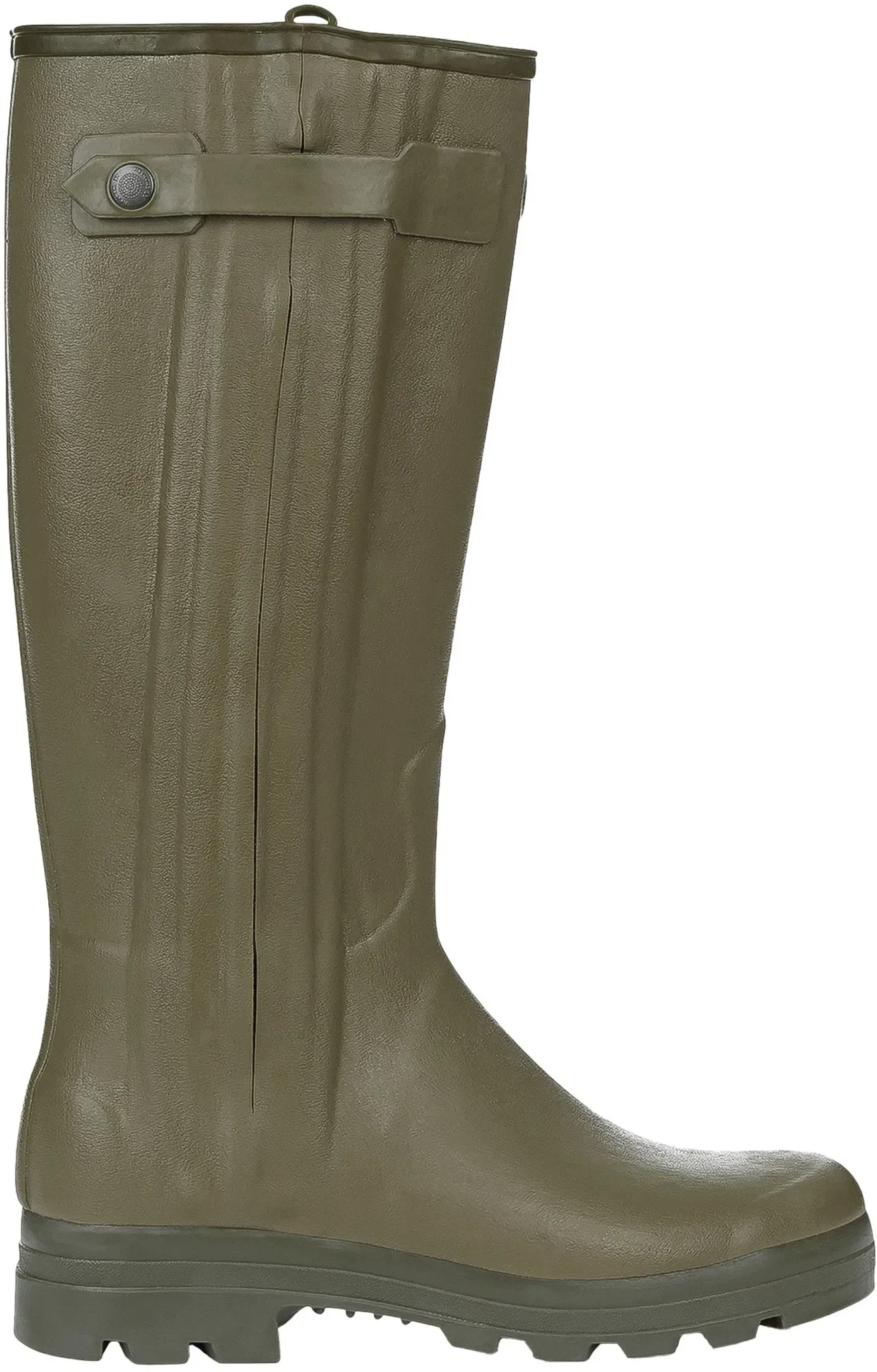 Le Chameau Gummistiefel Chasseur Cuir, vert vierzon, 46