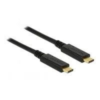 DeLOCK USB-C 3.1 [Stecker] USB-C 3.1 [Stecker] Kabel schwarz, 1m (83661)