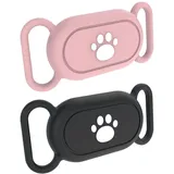 2PCS Katzen GPS Tracker Halsband Kompatibel Mit Samsung Galaxy Smarttag 2,GPS Katzenhalsband Smarttag 2 Hülle,Hundemarke Silikon Smart Tag 2 Hülle,Kratzfest,Wasserdicht,für Kinder Hund Katzen