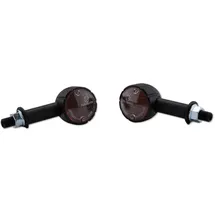 Highsider Mini-Blinker Gehäuse Schwarz / Linse Rauchgrau (Paar)