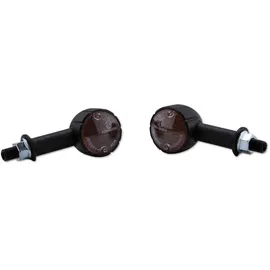 Highsider Mini-Blinker Gehäuse Schwarz / Linse Rauchgrau (Paar)