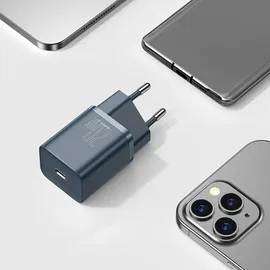 Baseus Super Si 1C Schnellladegerät Usb Type C 20W + Usb Type C - iPhone Kabel 1m Blau