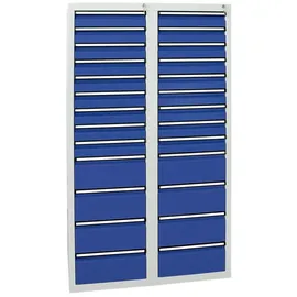 stumpf metall Stumpf Schubladenschrank Serie STS 410, 26 Schubladen enzianblau (18x100, 8x200mm)