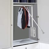 Aluminium Kleiderlift für Schrank, kleiderschranklift, 45-115 cm Breite Regulierbar Garderobenlift, Kleiderschrank Organisieren Ausziehbares Hubregal (Size : (45-60 cm)17.7-23.6in)