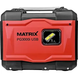 Matrix Notstromaggregat Benzin leise Inverter Stromerzeuger 3300 Watt Stromgenerator mit USB Stromaggregat digitaler Generator 230V 12V leicht trag...