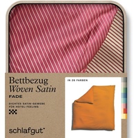 SCHLAFGUT Bettbezug einzeln 200x200 cm & yellow-deep-red-mid Woven Fade Bettwäsche