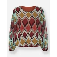 Heine Druckbluse in terra-ocker-bedruckt | Gr.: 34