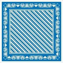 Sovie Horeca Tischdecke Bavaria 80 x 80 cm Blau