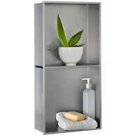 Dalsys Wandnische Edelstahl Moderne Duschnische 30x60x12cm Silber