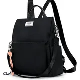 Mofut Cityrucksack Rucksack Damen Klein, Cityrucksack Wasserdicht Rucksäcke Daypacks, Damen Rucksackhandtaschen Für Lässig Schule Travel Wandern... - Schwarz