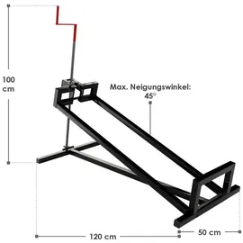 Juskys Rasentraktorheber Schwarz,