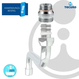 tecuro - Aufnahme Adapter für Ausläufe an Armaturen M22 x1 auf 3/4 AG