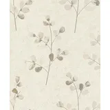 Rasch Textil Rasch Tapeten 508413 - Vliestapete mit Blättern in Beige aus der Kollektion Selection - 10,05 m x 0,53 m (LxB)