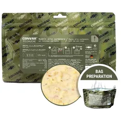 CONVAR FELDKÜCHE Nudeln alla Carbonara - Survivalnahrung (Gr 150g)