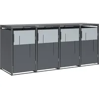 Westmann Tonus 4 Metall Mülltonnenbox 4er 4x240 L Anthrazit
