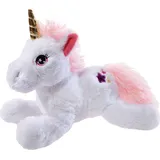 HEUNEC 351578 EINHORN liegend, weiß, Plüschtier, 30 cm