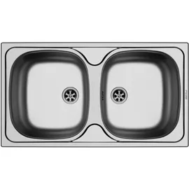 PYRAMIS Einbauspüle Doppelbecken E 78 2B 78 cm x 43,5 cm Edelstahl