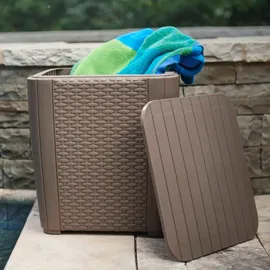KETER Luzon Beistelltisch 39 x 39 cm cappuccino flaches Wicker