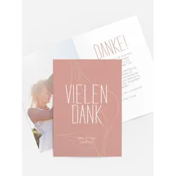 Dankeskarten Hochzeit selbst gestalten mit Spruch und Fotos im Onlinedesigner bei Meine-Kartenmanufaktur.de