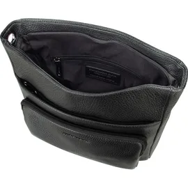 Mandarina Duck Mellow Leather Crossover Umhängetasche Leder Black/Green