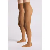 Ysabel Mora Feinstrumpfhose 2 Paare Beige M