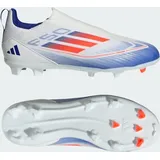 Adidas F50 League Laceless Football Boots Firm Ground Fußballschuhe, Cloud White/Solar Red/Lucid Blue, 33