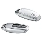 Audi Schlüsselblende Cover, mit Ringe Logo, nur für Schlüssel 8Y0959754 4N0959754 (florettsilber)