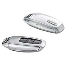 Audi Schlüsselblende Cover, mit Ringe Logo, nur für Schlüssel 8Y0959754 4N0959754 (florettsilber)