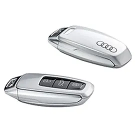 Audi Schlüsselblende Cover, mit Ringe Logo, nur für Schlüssel 8Y0959754 4N0959754 (florettsilber)