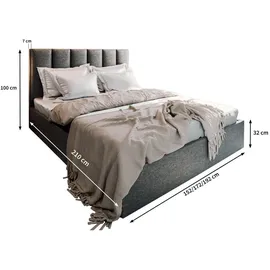 masseno Polsterbett, Braun, Holz, 140x200 cm, Schlafzimmer, Betten, Polsterbetten