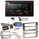 Pioneer FH-S820DAB DAB+ Bluetooth Einbauset für Ford Focus C-Max Fiesta Transit