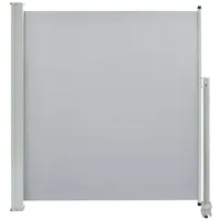 vidaXL Ausziehbare Seitenmarkise 140 x 300 cm grau