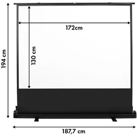 Maclean Brackets Maclean tragbare Projektionswand, kompakt, bodenstehend, 86", 4:3 MC-963