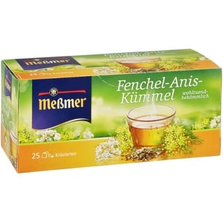 Meßmer Fenchel-Anis-Kümmel 25 Teebeutel | Vegan | Glutenfrei | Laktosefrei